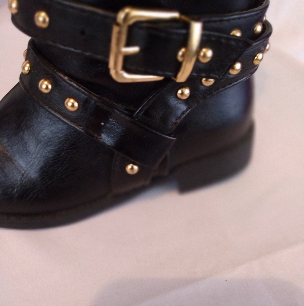 Piper Black Studded Riding Boot - Picture 4 of 14